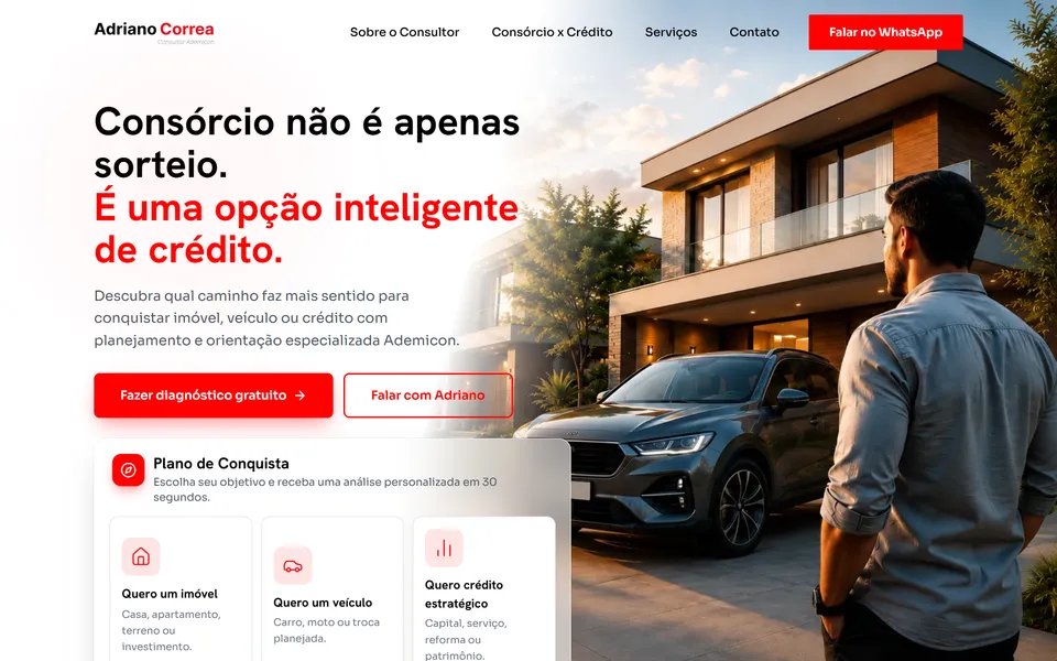 Site Adriano Correa Consórcios