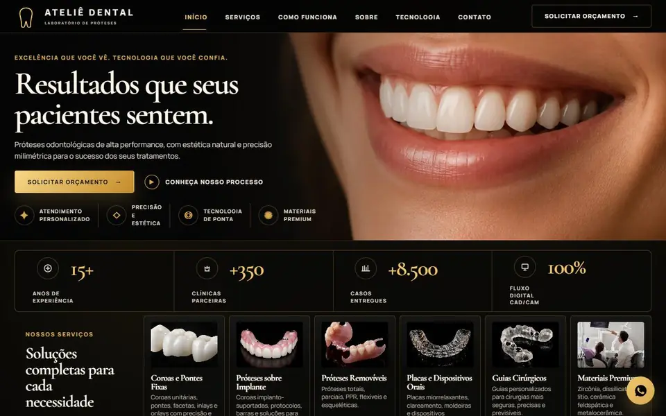 Site do Ateliê Dental