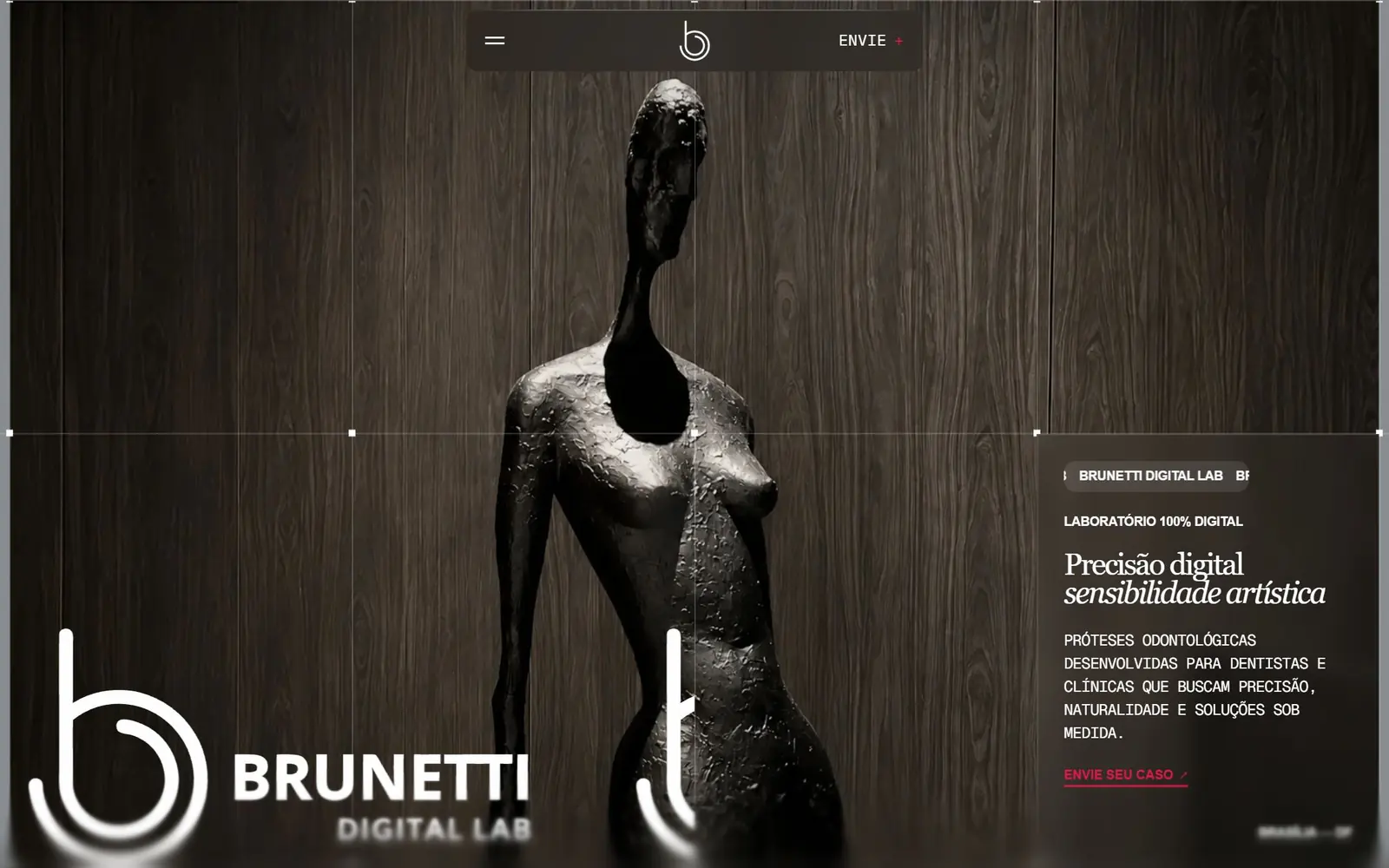 Página inicial do site Brunetti Digital Lab