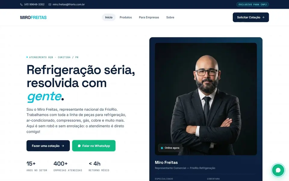 Site de Miro Freitas